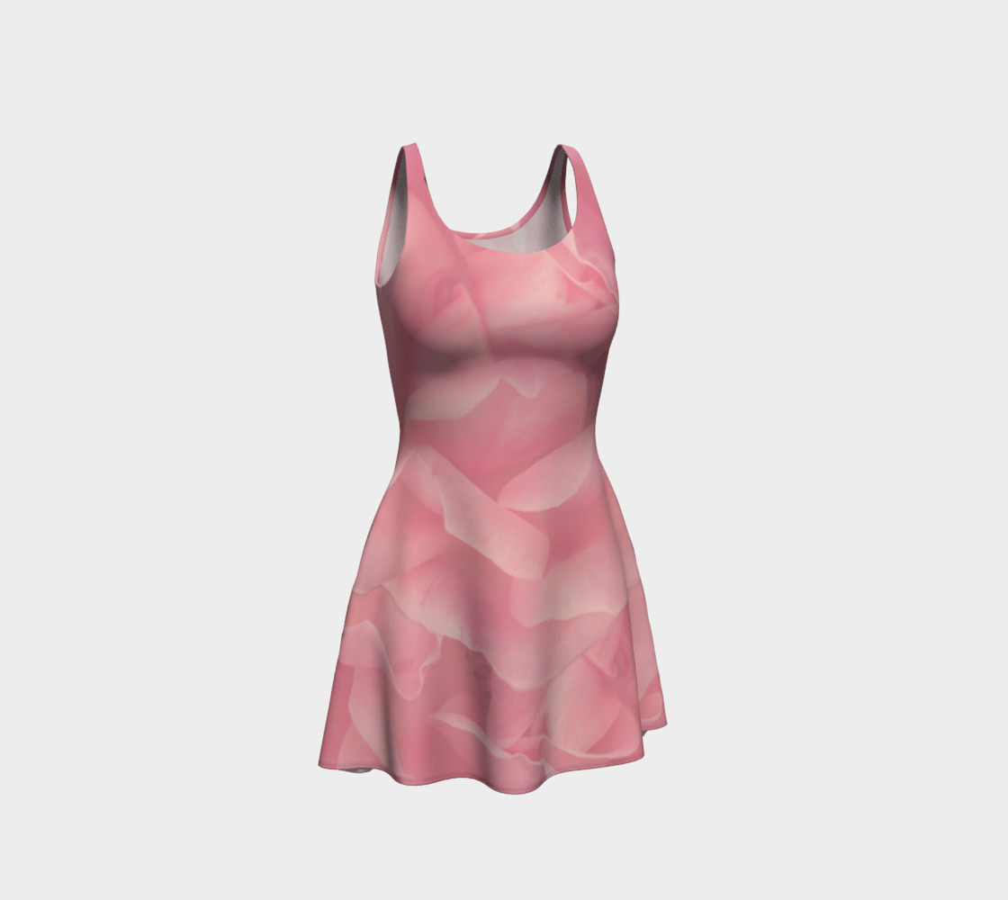 Rustic Pink Roses Flare Dress preview #1