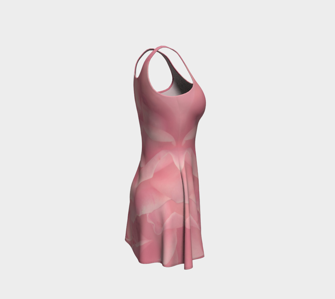 Rustic Pink Roses Flare Dress preview #4