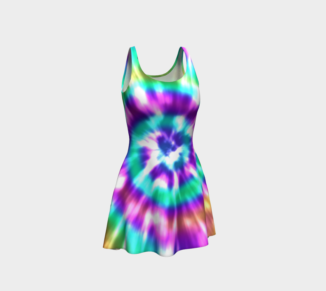 Retro Tie Dye 2, Flare Dress by Pugmom4 | Shop | Art of Where
