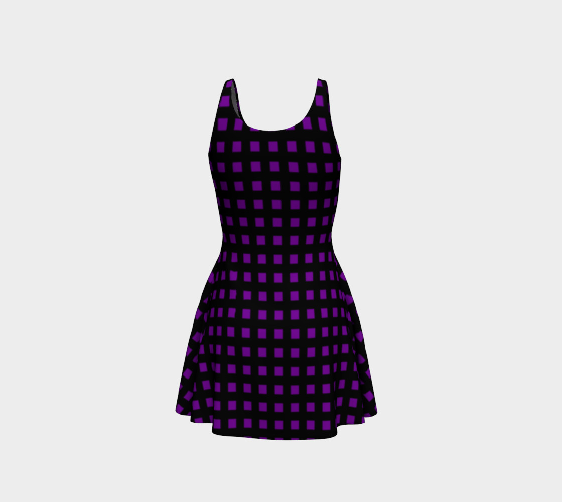 Purple Gingham Rose Dress  preview #3