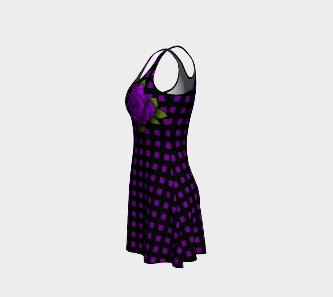 Purple Gingham Rose Dress preview #2