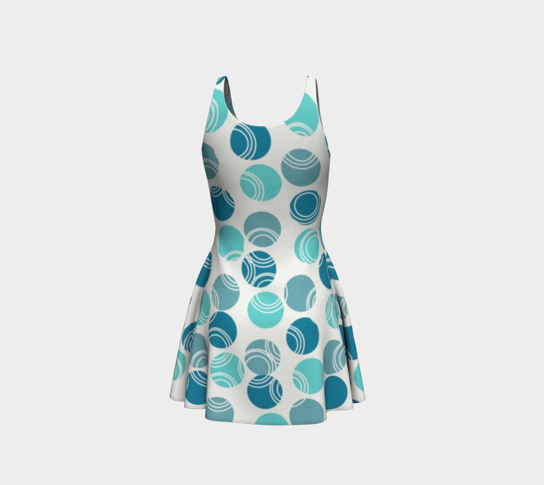 Retro Blue Abstract Dots preview #3