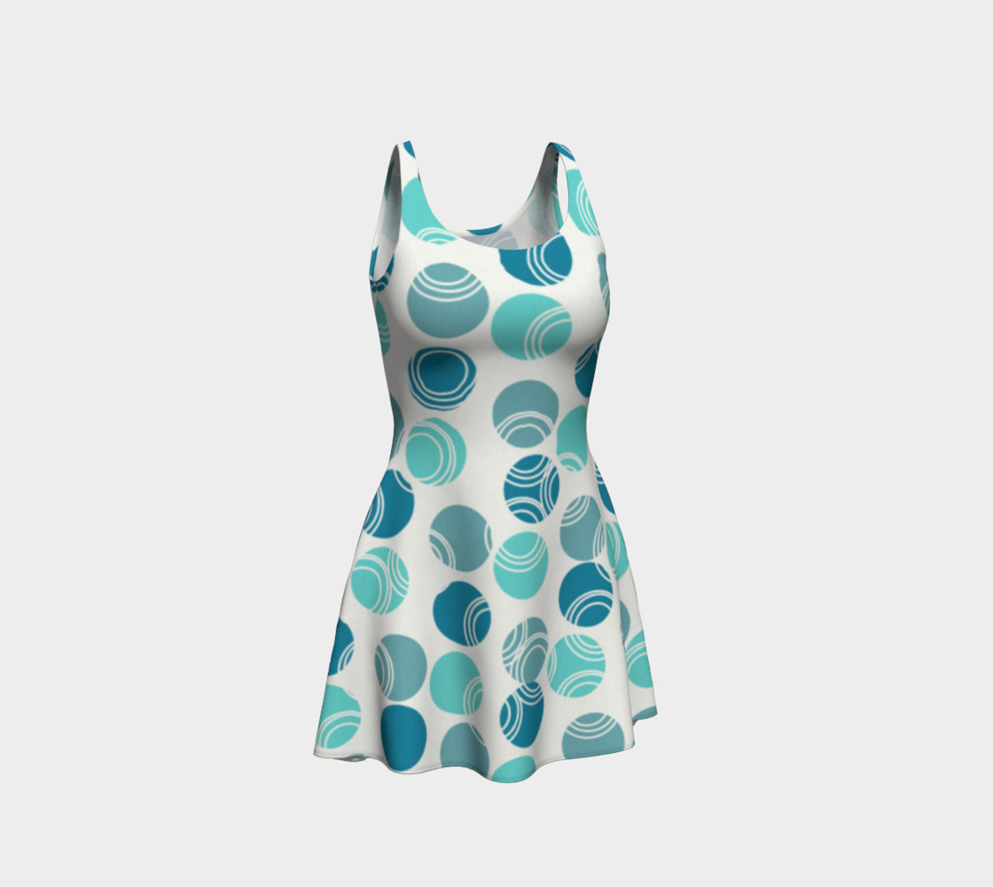 Retro Blue Abstract Dots preview #1