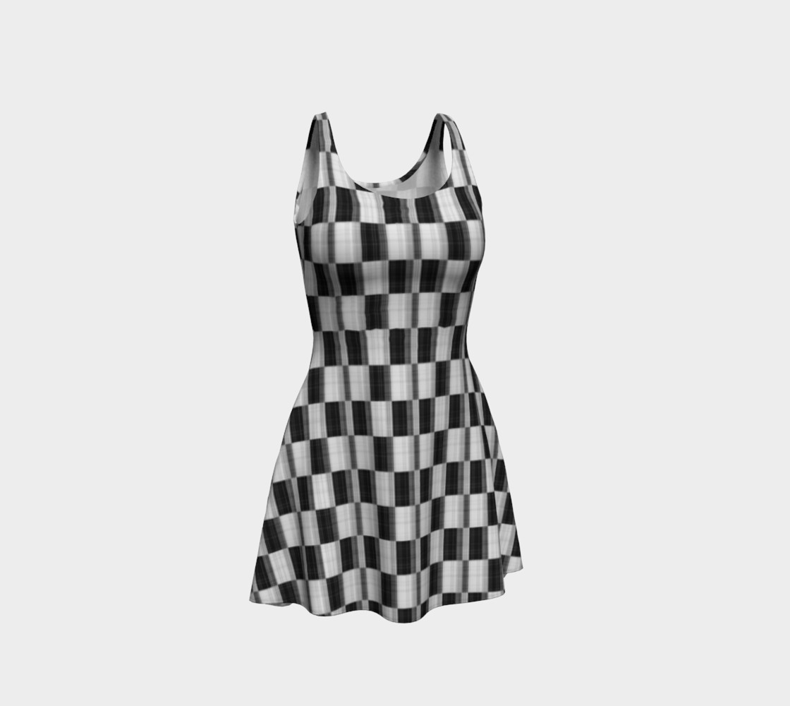 Industrial Plaid Goth Dress  3D preview