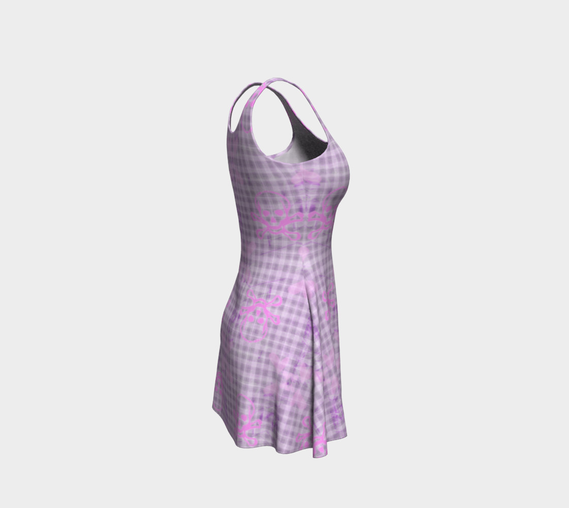 Pastel Goth Plaid Skulls Dress preview #4