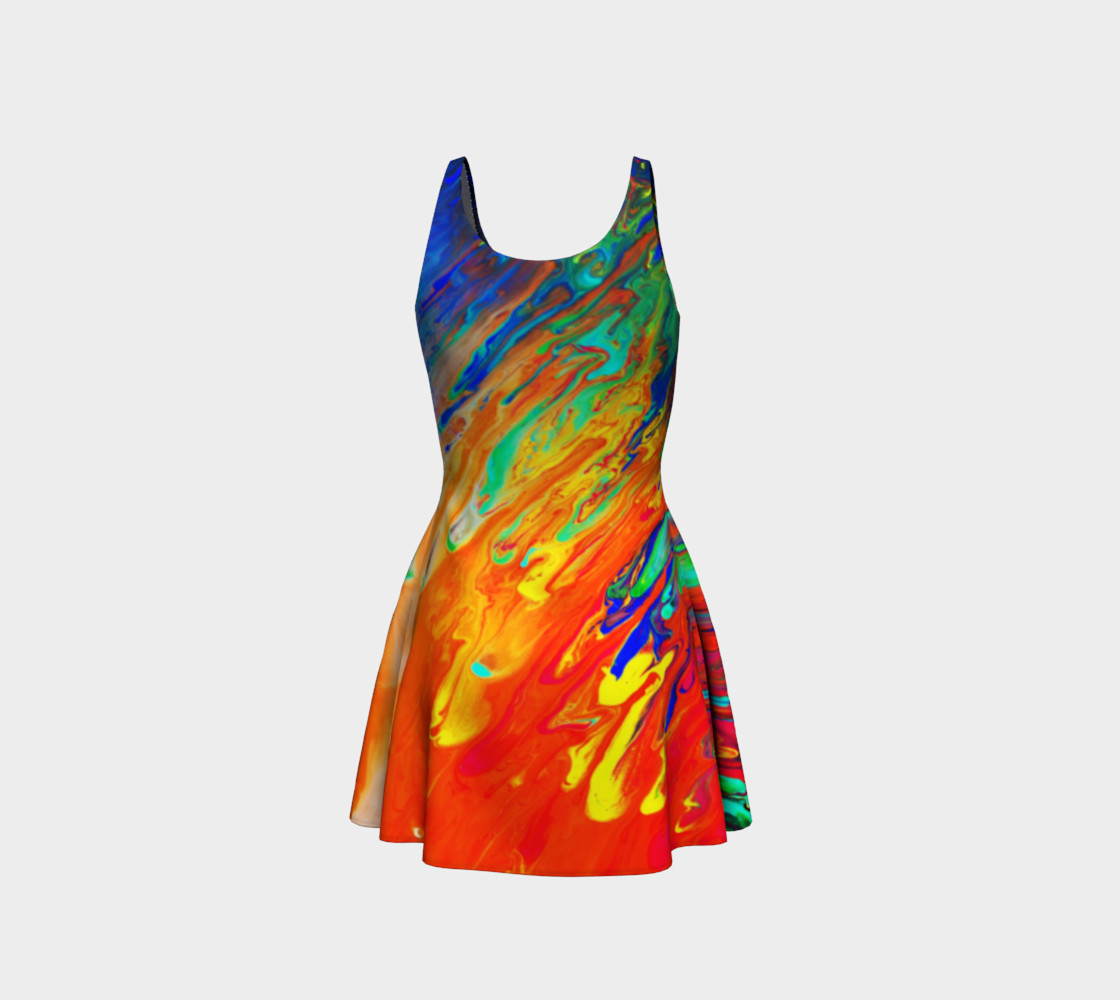 Abstract Flow Flare Dress by GearX preview #3