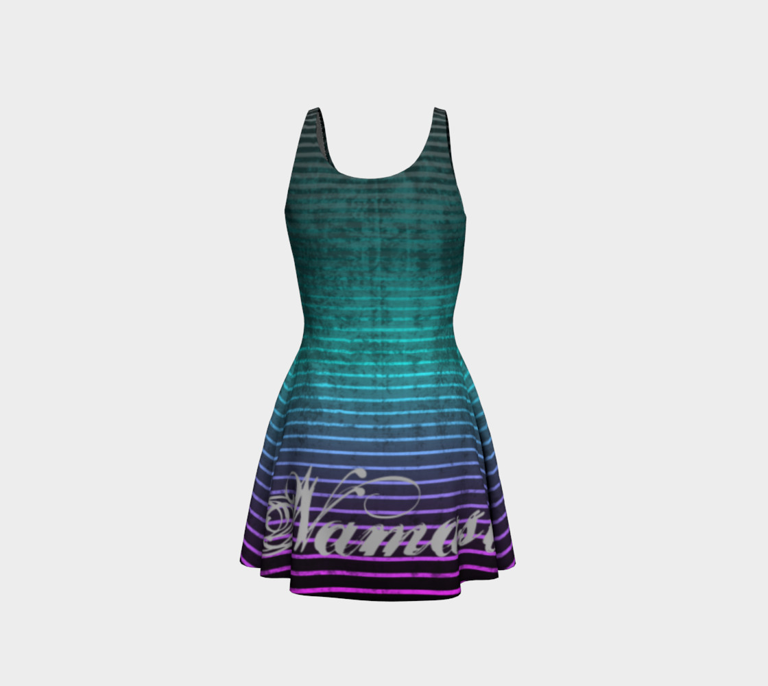 Umsted Design Namaste Distressed Striped Flare Dress preview #3