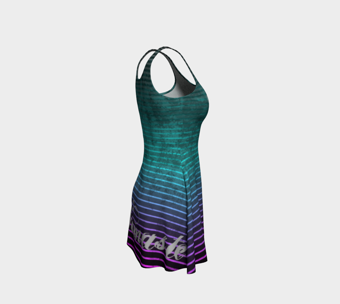 Umsted Design Namaste Distressed Striped Flare Dress preview #4