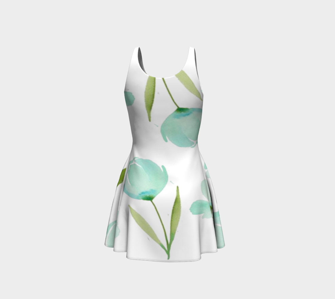 Aperçu de Teal Flowers Dress #3