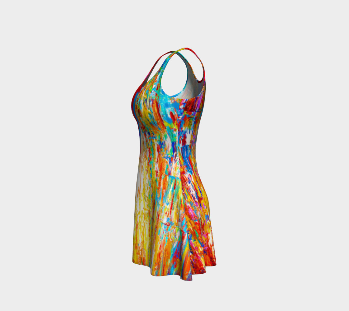 Van Gogh Rainbow Flare Dress preview #2