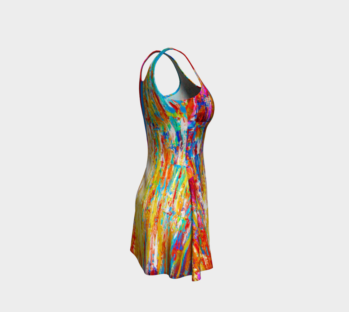 Van Gogh Rainbow Flare Dress preview #4