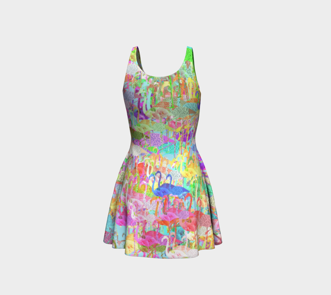 Aperçu de Flamingo Mania Sleeveless Summer Dress #3