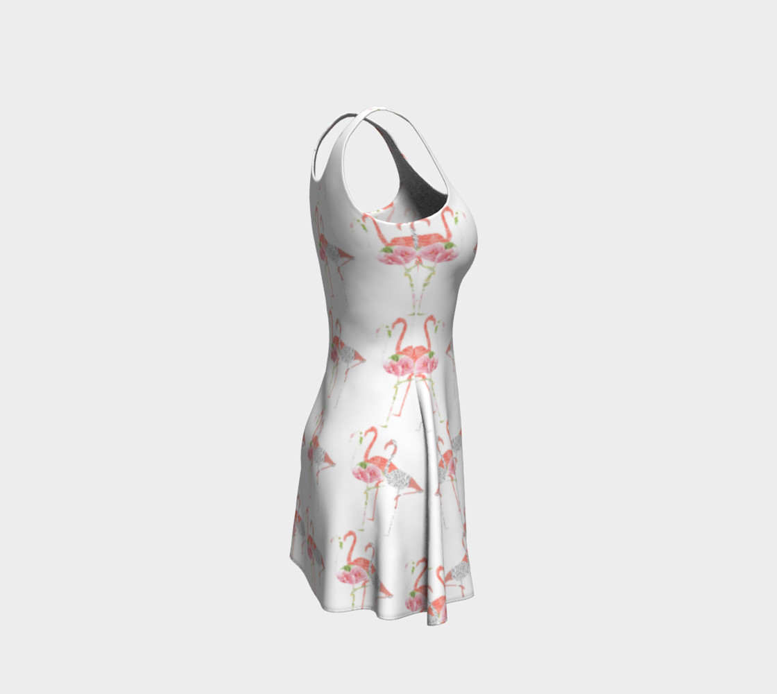 Tres Flamingos Sleeveless Summer Dress Miniature #5