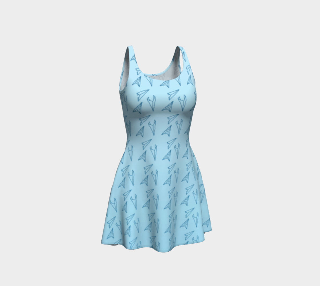 Paper Planes, Light Blue, Sleeveless, Summer Dress Miniature #2