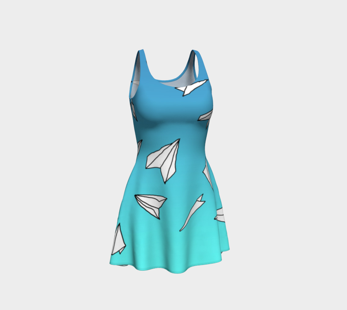 Paper Planes, Blue Ombre, Sleeveless, Summer Dress Miniature #2