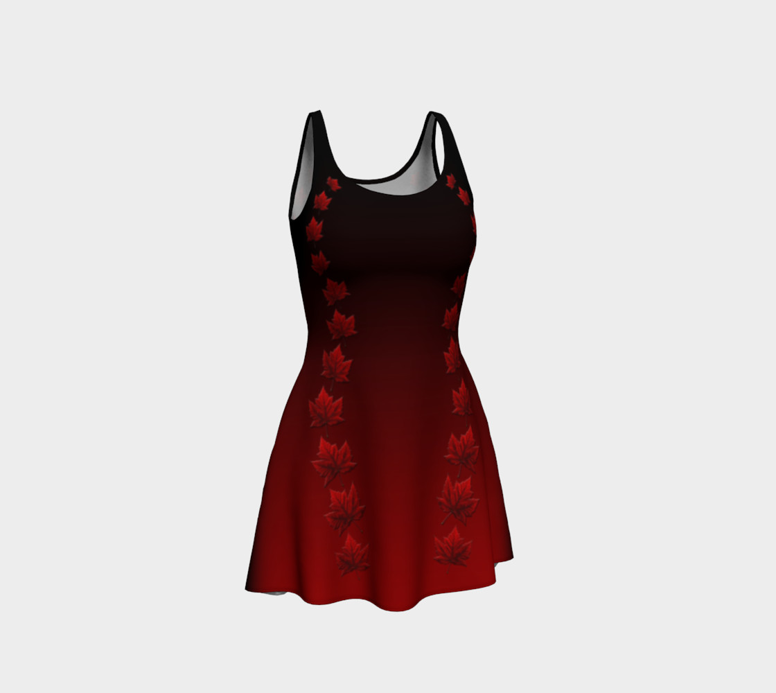 Canada Dresses Beautiful Flared Canada Maple Leaf Dresses preview #1