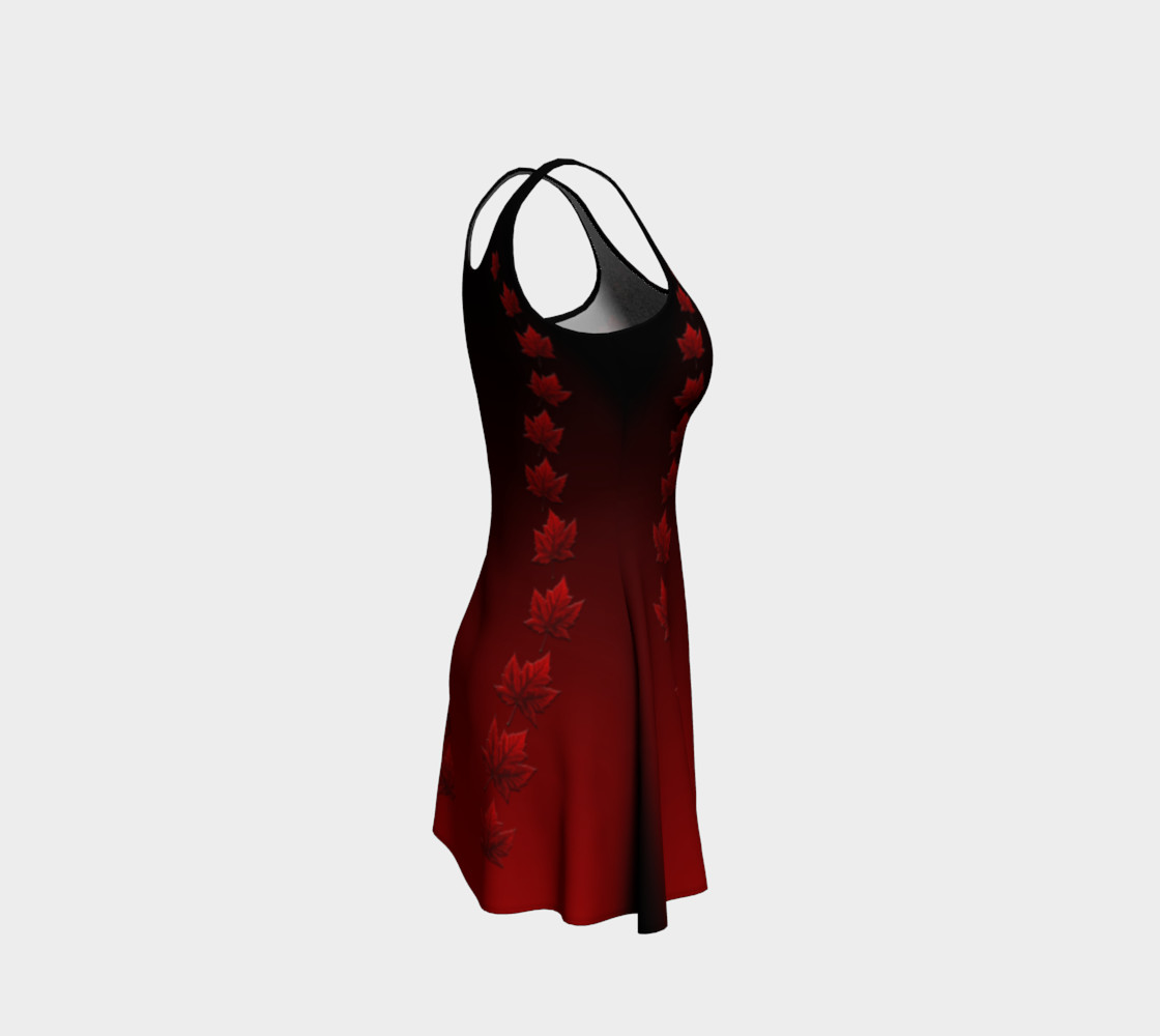 Canada Dresses Beautiful Flared Canada Maple Leaf Dresses preview #4