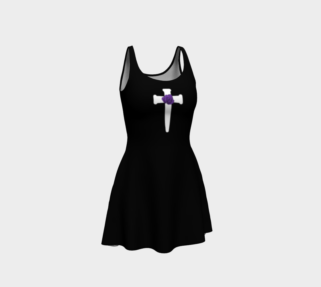 White Rose Cross Gothic Dress 3D preview