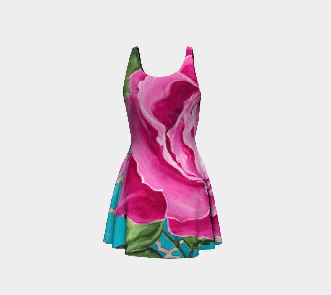 Pink Rose Flare Dress preview #3
