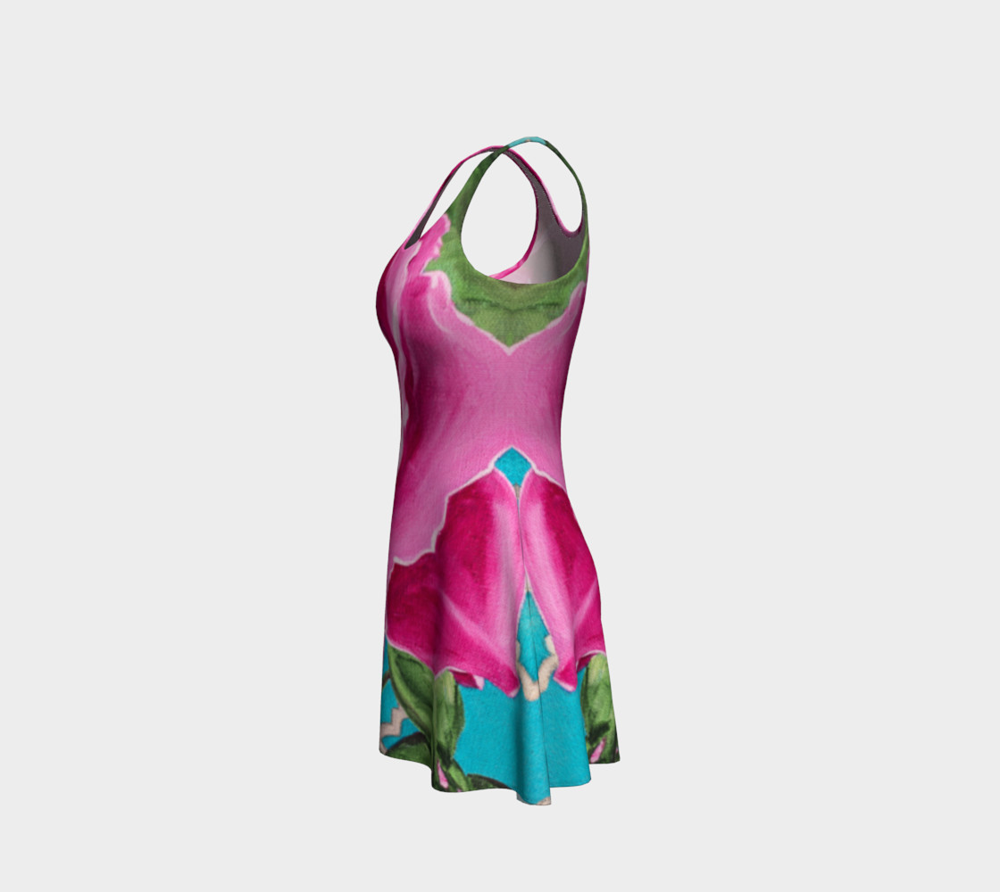 Pink Rose Flare Dress preview #2