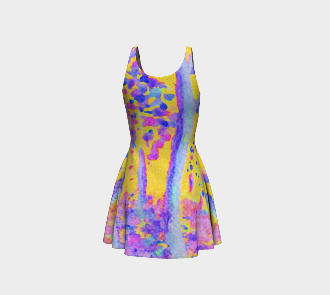 Yellow Magic Trees Flare Dress preview #3