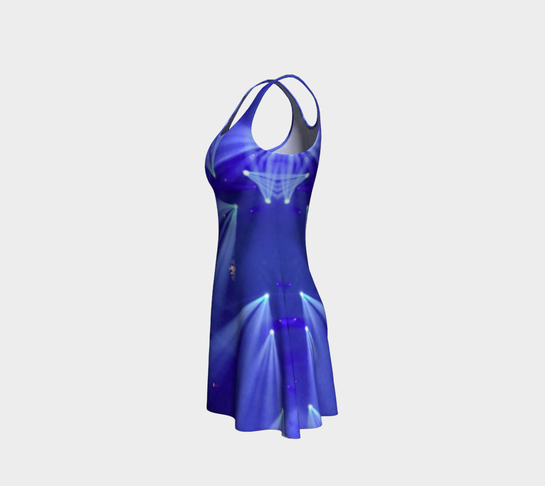 Blue and White Flare Dress preview #2