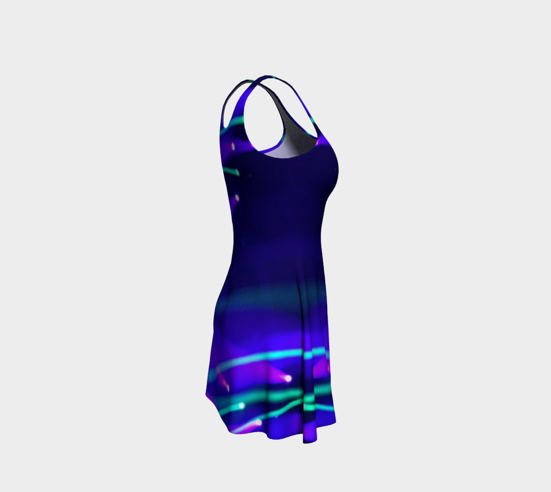 Blue and Purple Flare Dress preview #4