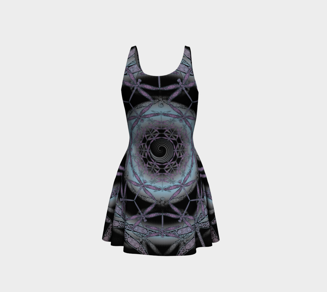 Aperçu de Celtic Dragonfly Infinity Mandala in Black Yoga Leggings #3