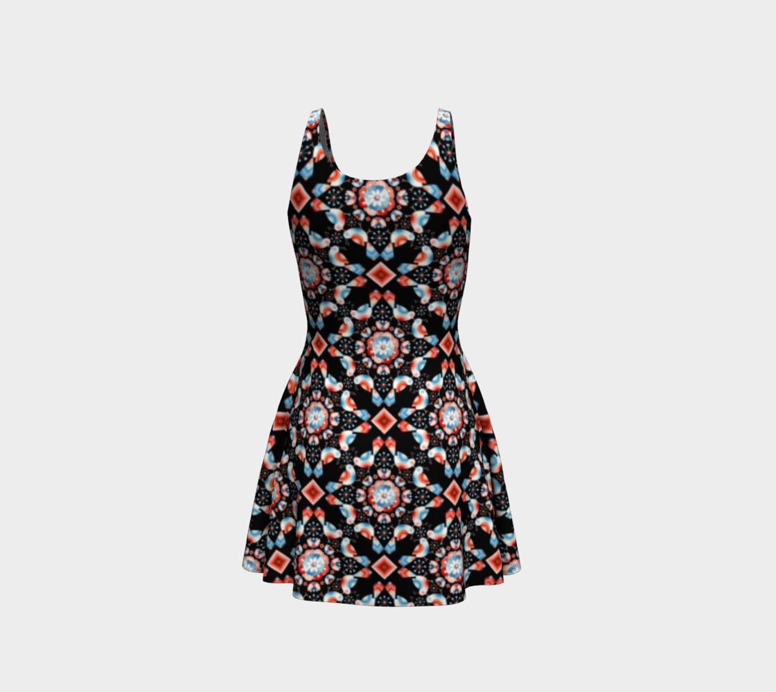 Folkloric Lovebirds Fitted Dress preview #3