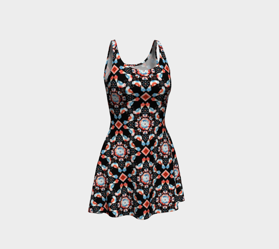 Folkloric Lovebirds Fitted Dress preview #1