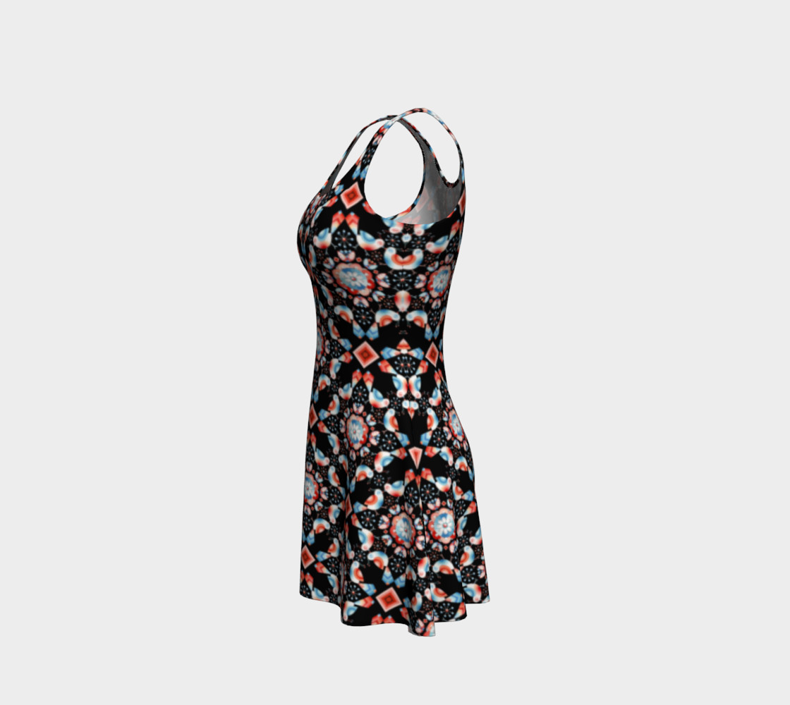 Folkloric Lovebirds Fitted Dress preview #2