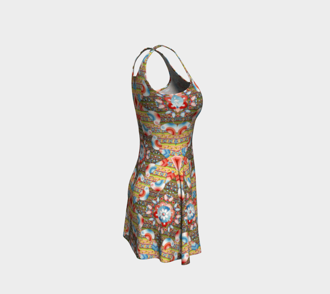 Heraldic Lovebird Flare Dress preview #4