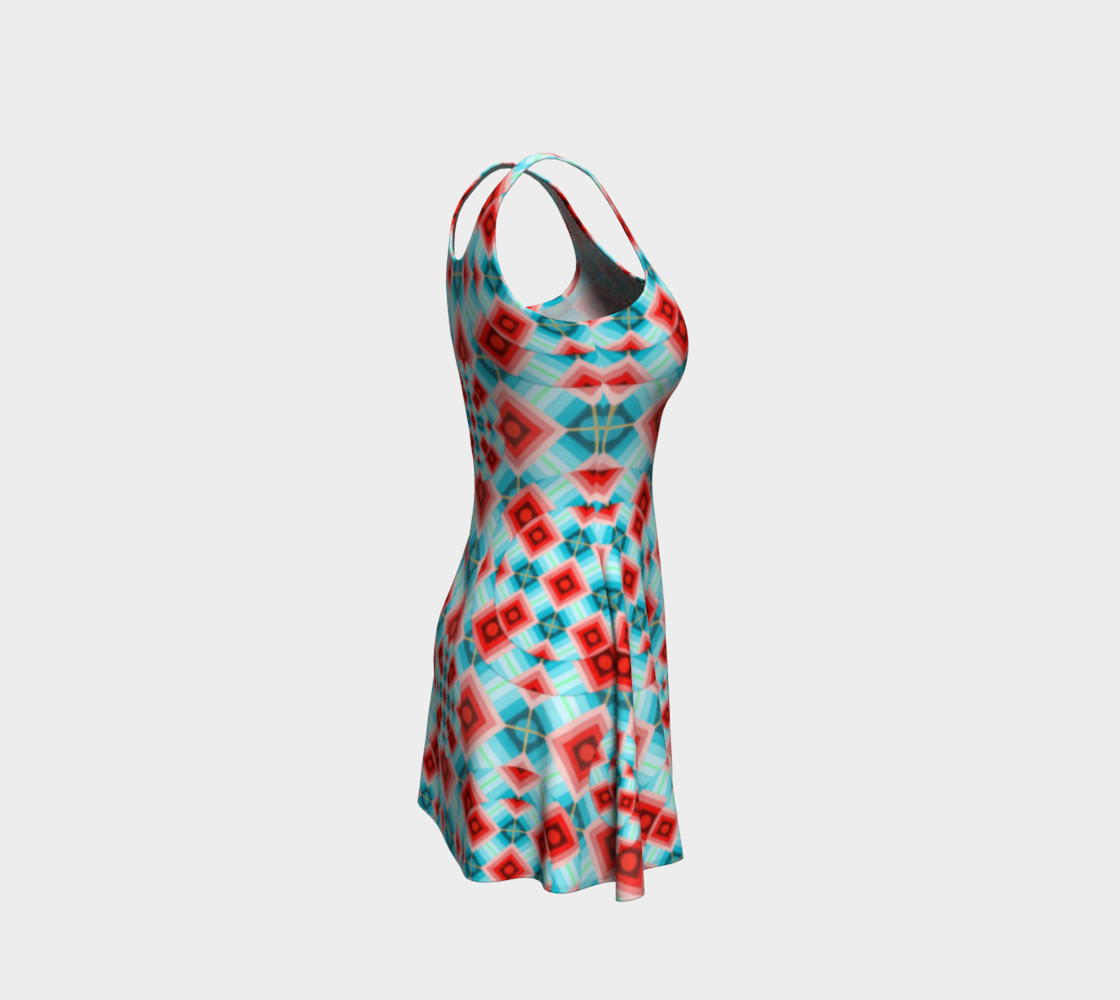 Aperçu de Groovy Argyle Flare Dress small print #4