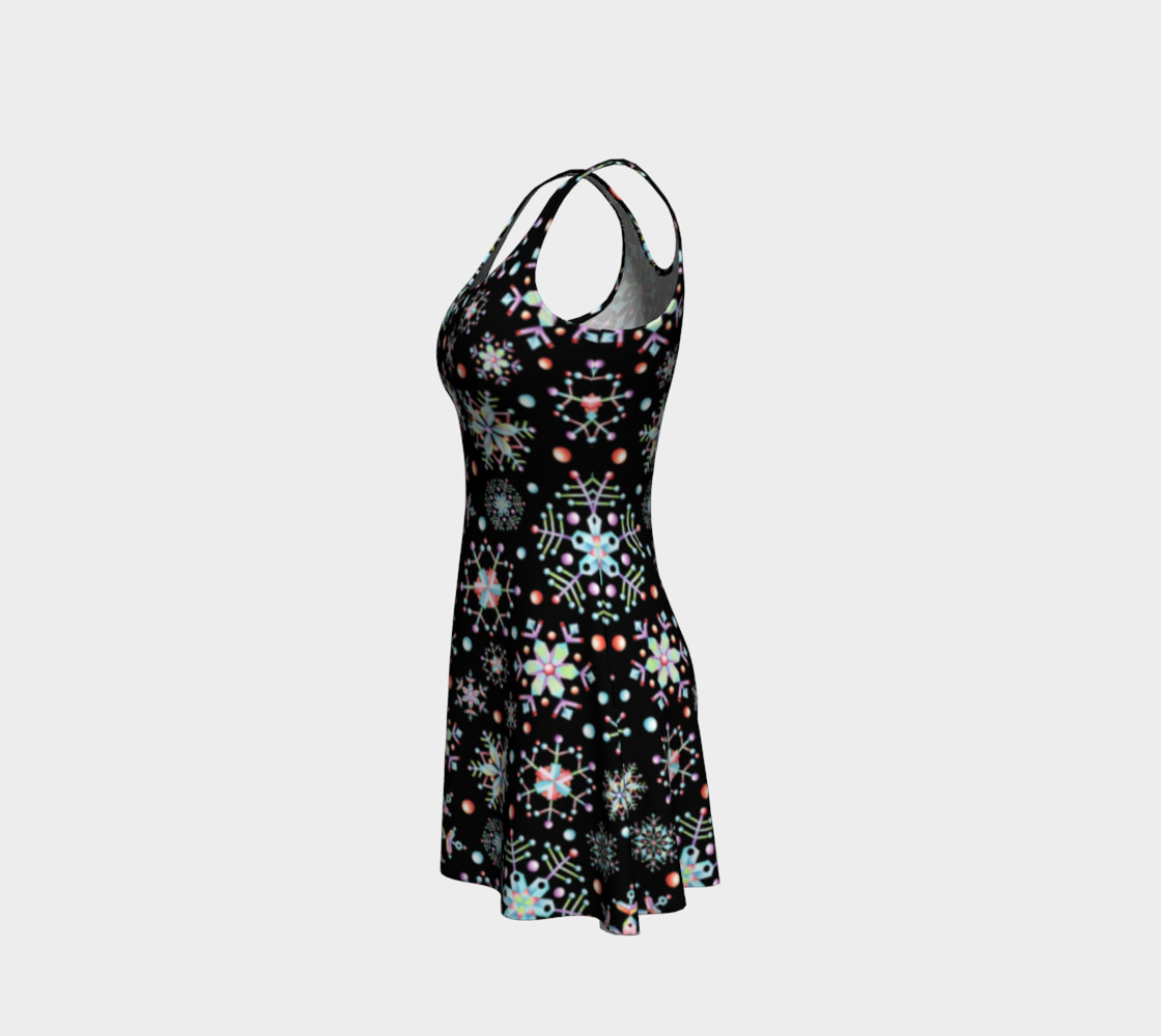 Aperçu de Prismatic Snowflakes Flare Dress #2