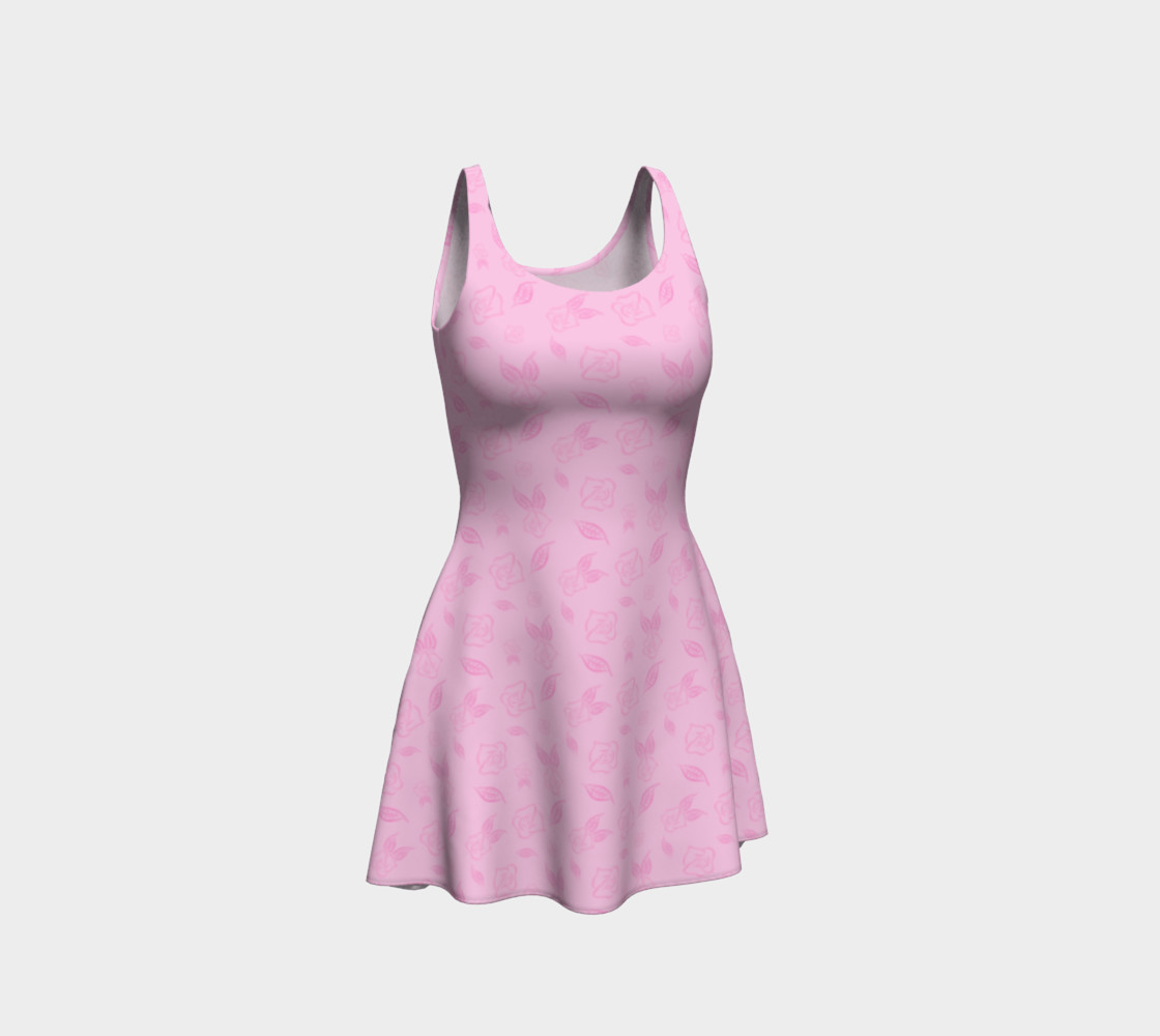 Aperçu 3D de Cartoon Rose Flare Dress