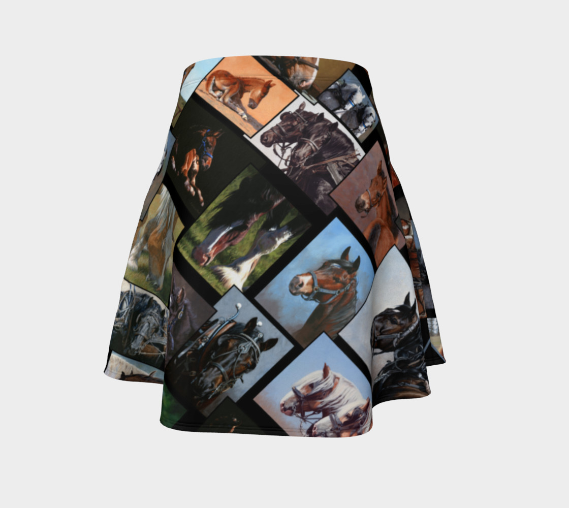 Horses Flared Skirt preview #4