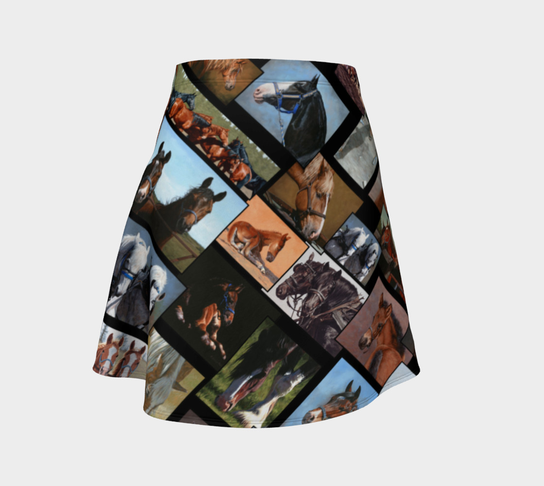 Horses Flared Skirt preview #1