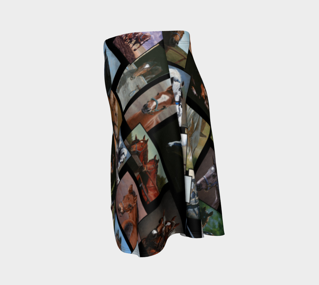 Horses Flared Skirt preview #2
