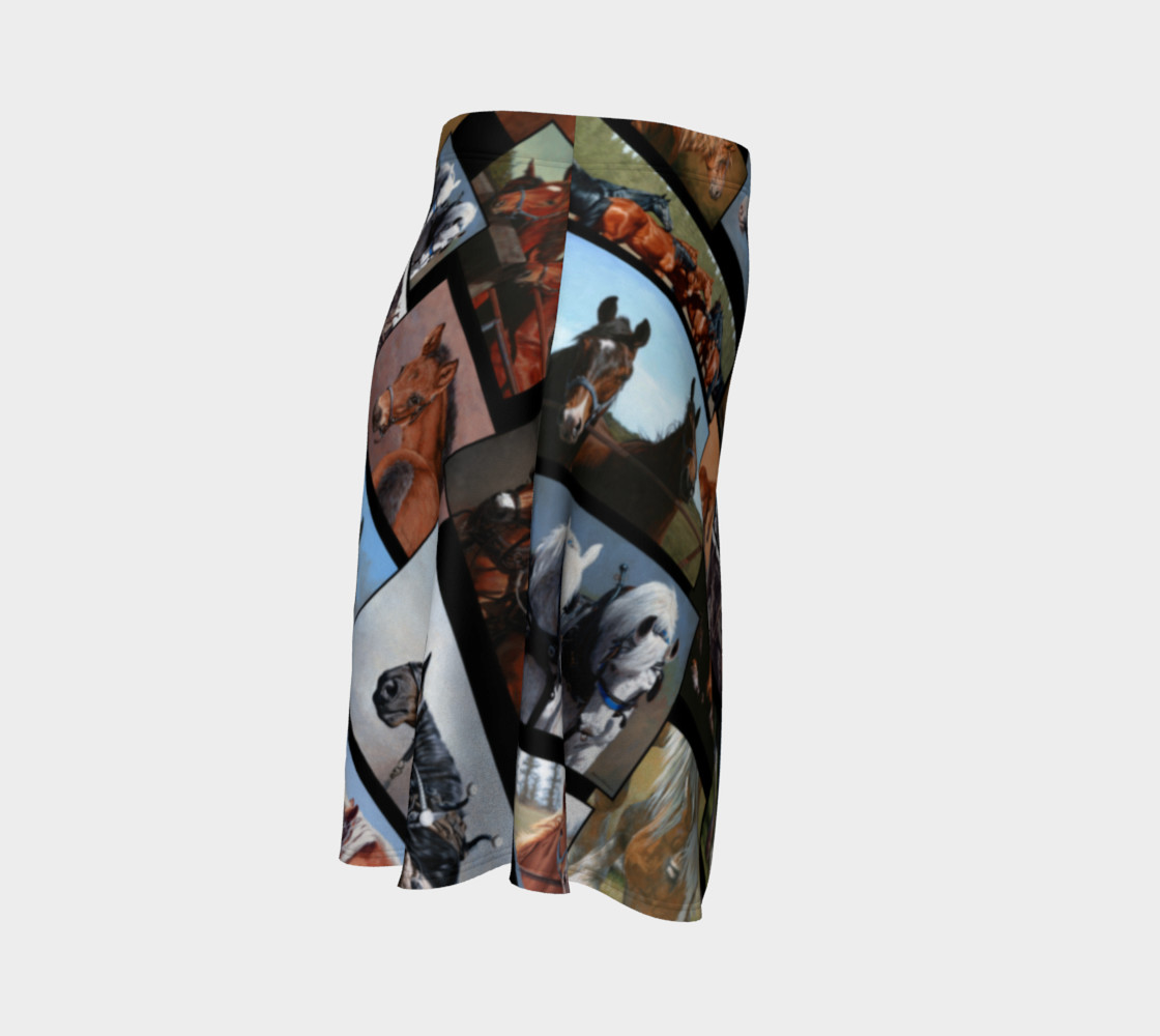 Horses Flared Skirt preview #3