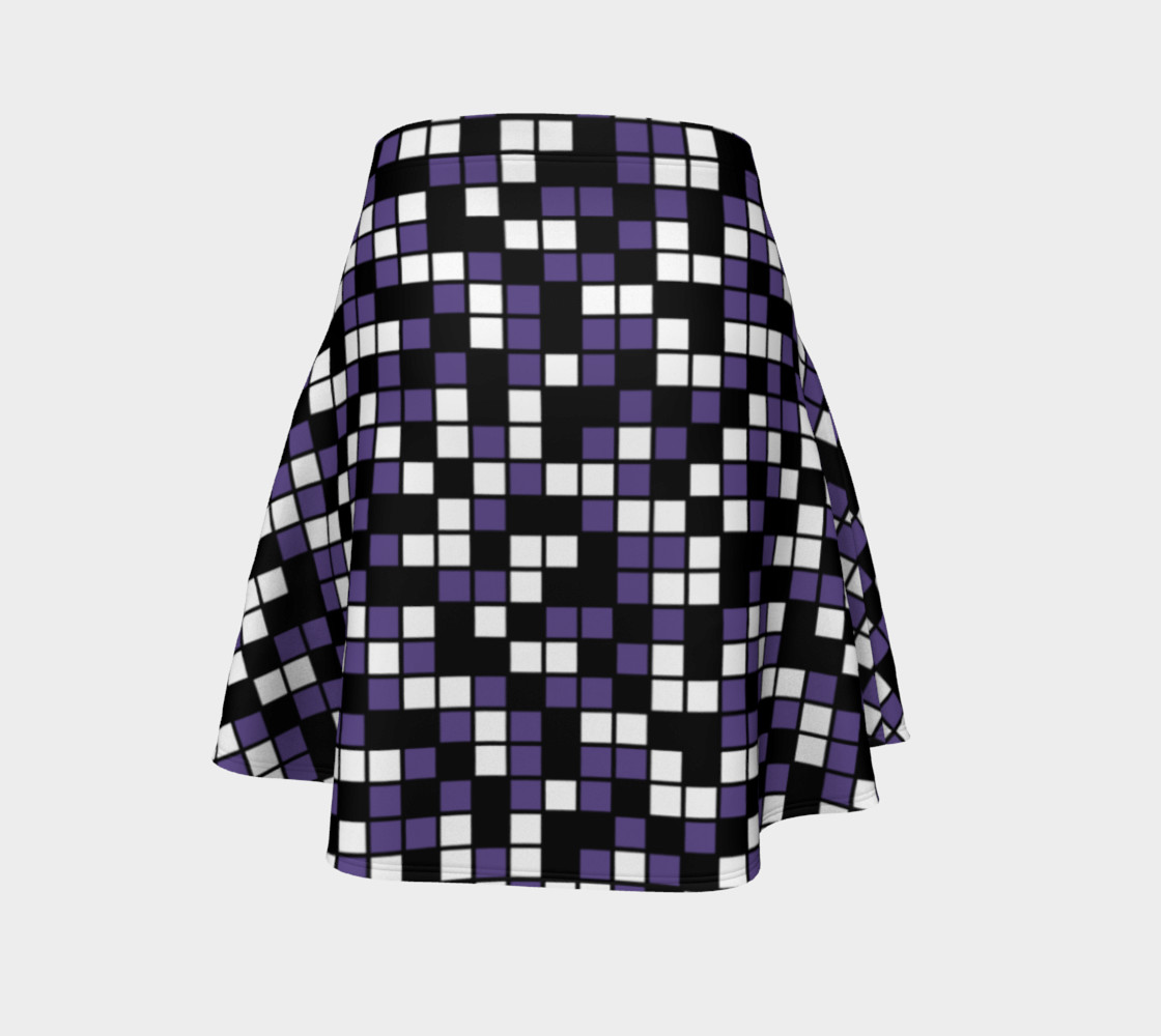 Aperçu de Ultra Violet Purple, Black, and White Random Mosaic Squares #4
