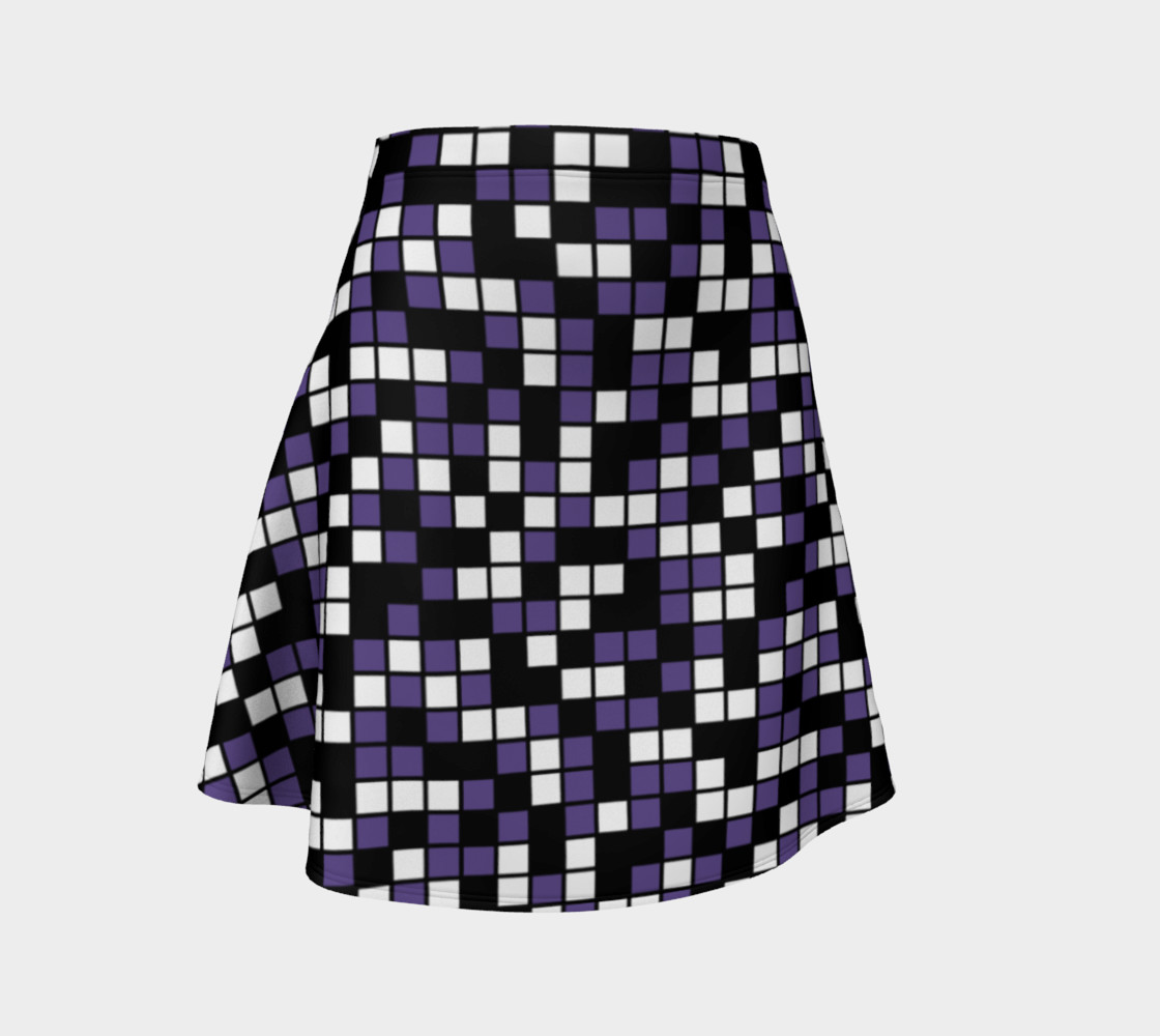 Aperçu de Ultra Violet Purple, Black, and White Random Mosaic Squares #1