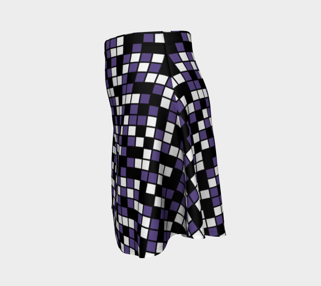 Aperçu de Ultra Violet Purple, Black, and White Random Mosaic Squares #2