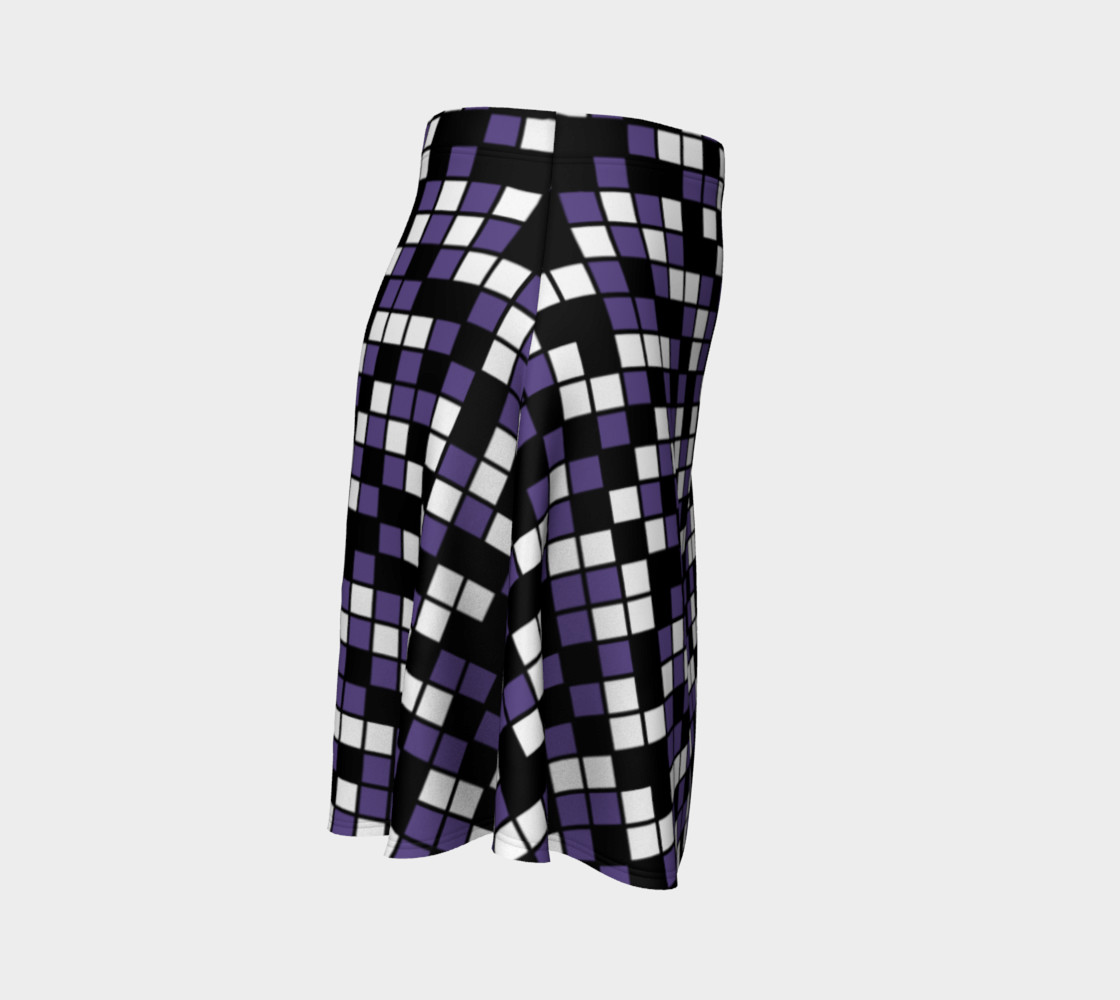 Aperçu de Ultra Violet Purple, Black, and White Random Mosaic Squares #3