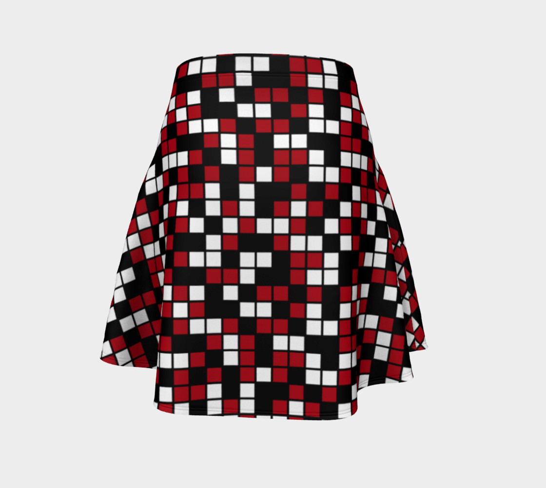 Dark Red, Black, and White Random Mosaic Squares preview #4