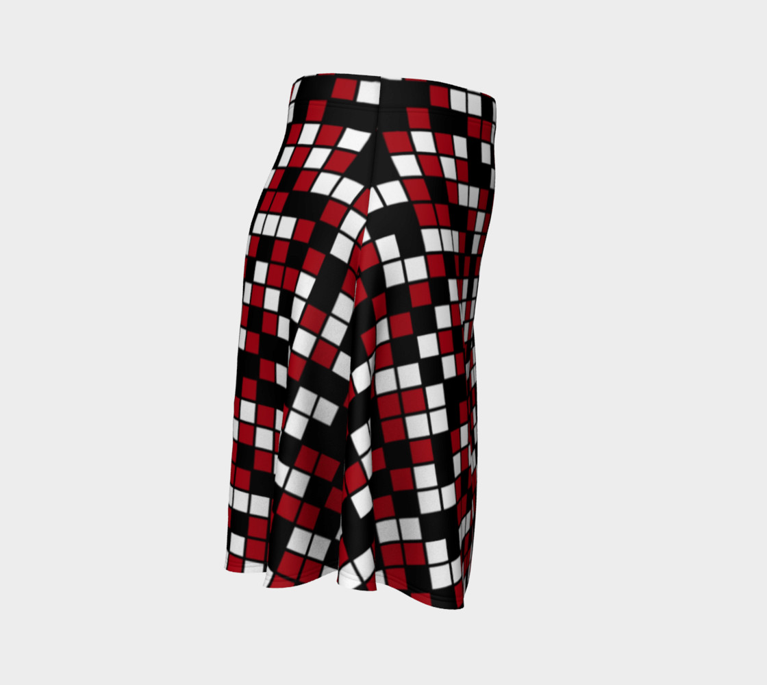 Dark Red, Black, and White Random Mosaic Squares preview #3