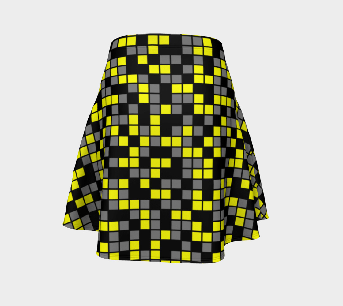 Aperçu de Yellow, Black, and Medium Grey Random Mosaic Squares #4