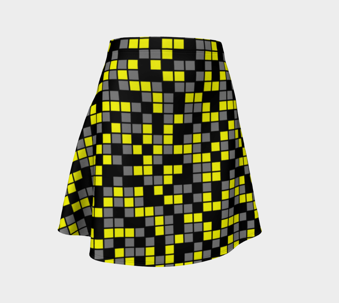 Aperçu de Yellow, Black, and Medium Grey Random Mosaic Squares #1