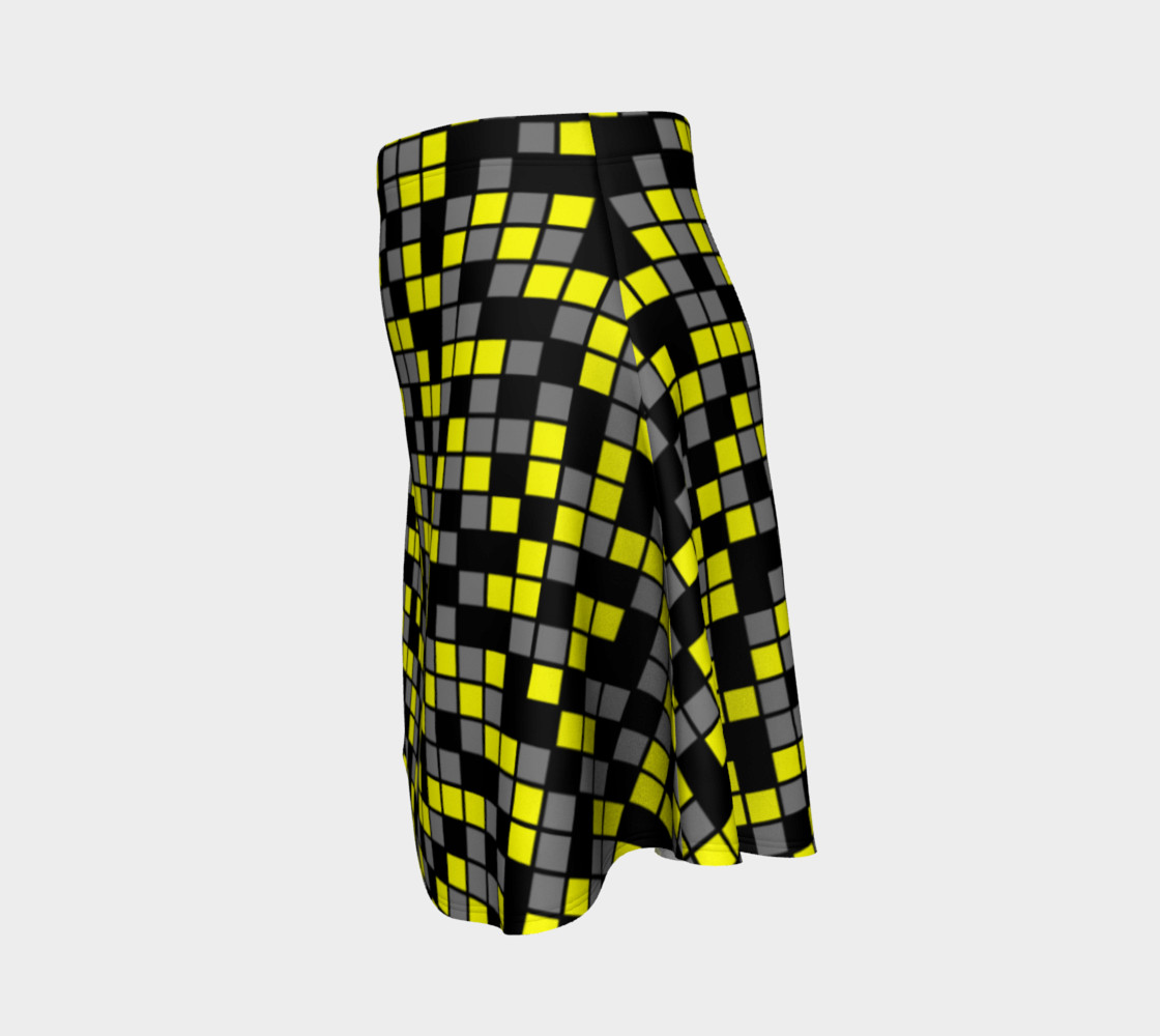 Aperçu de Yellow, Black, and Medium Grey Random Mosaic Squares #2