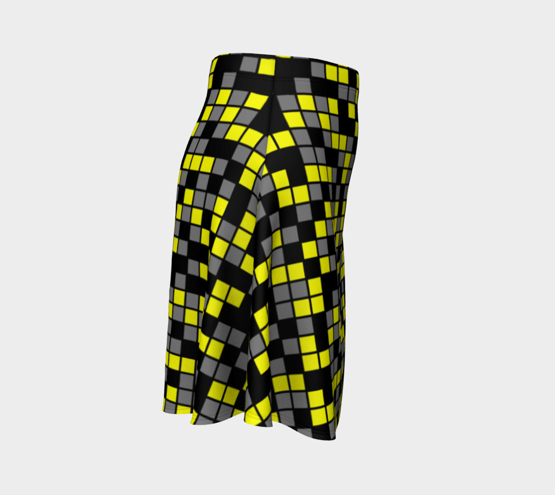Aperçu de Yellow, Black, and Medium Grey Random Mosaic Squares #3