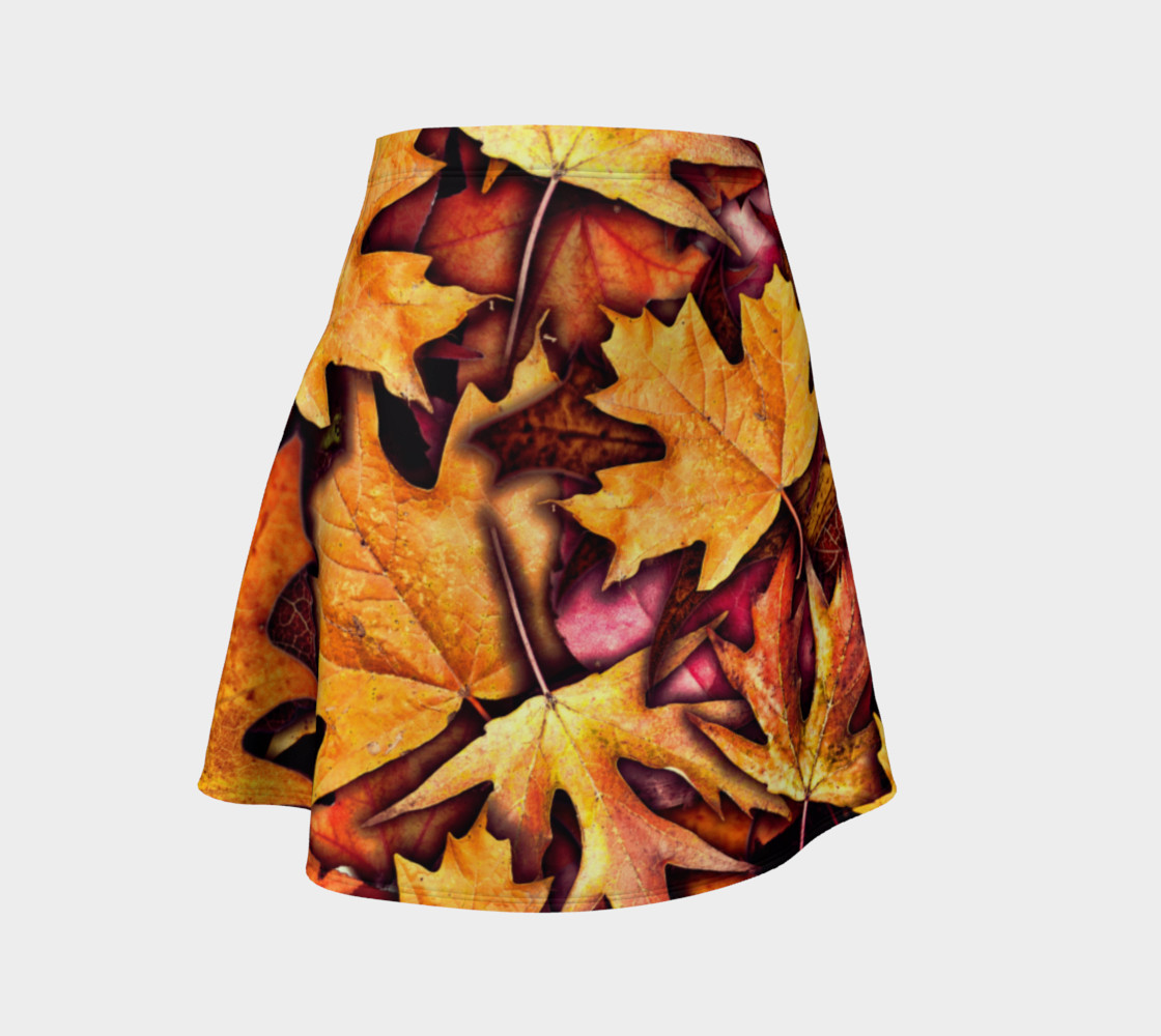 Fall leaves Pattern Flare Skirt preview #1
